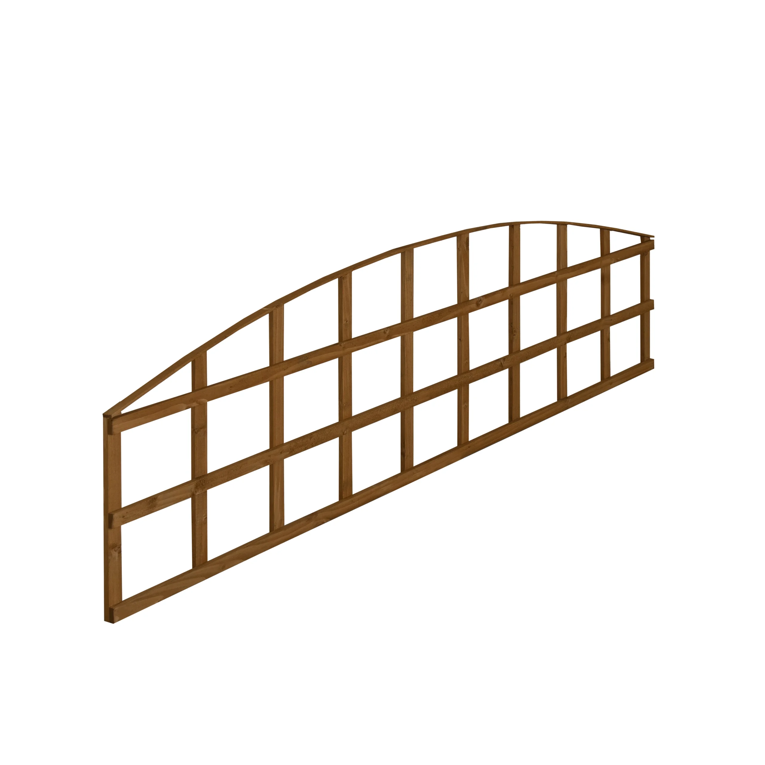Arched Pine Trellis Panel (W)183cm X (H)57cm 4 Arched Pine Trellis Panel (W)183cm X (H)57cm - Image 2