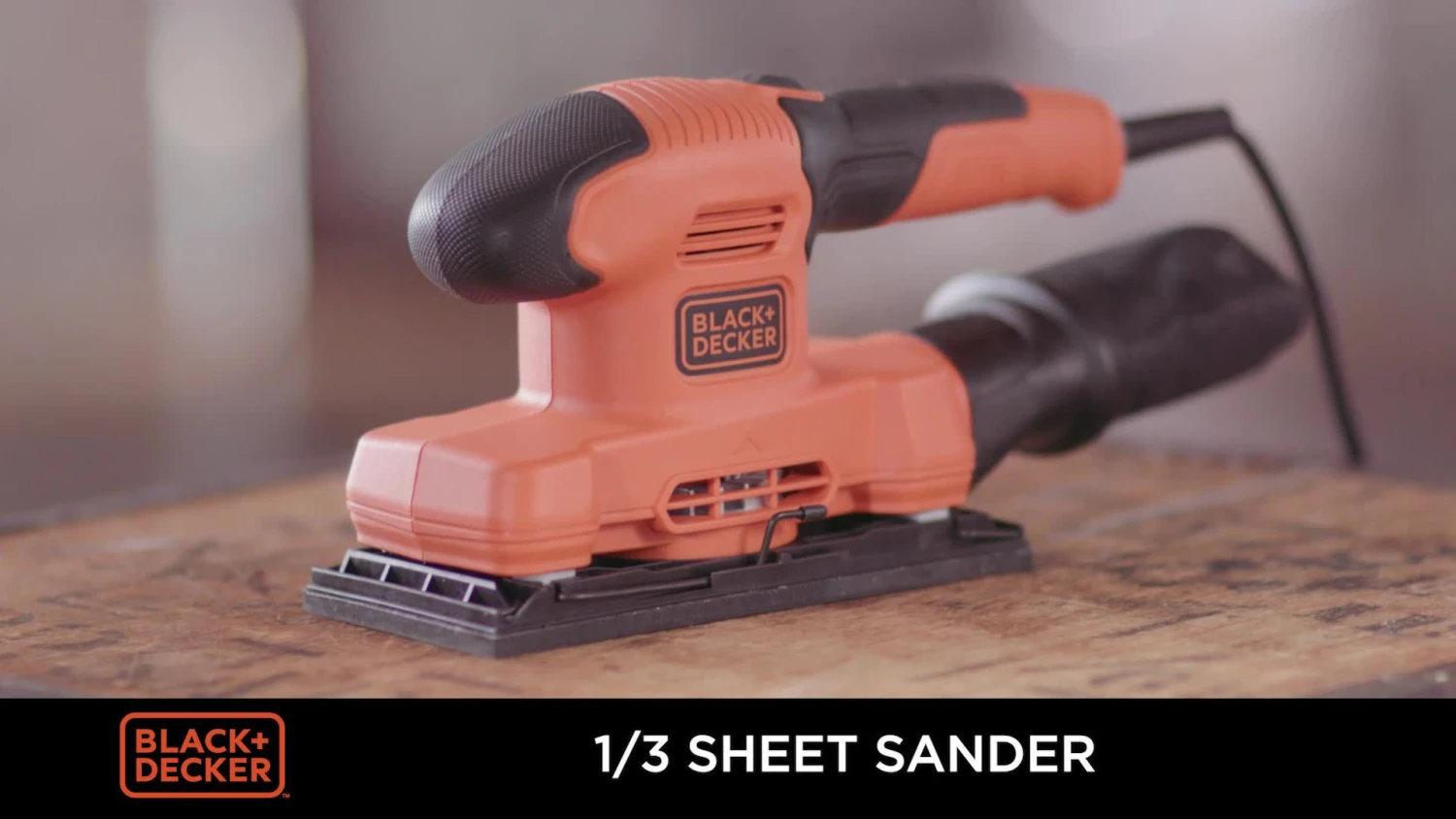 Black+Decker 150W 240V Corded 1/3 Sheet Sander BEW220-GB 4 Black+Decker 150W 240V Corded 1/3 Sheet Sander BEW220-GB - Image 2