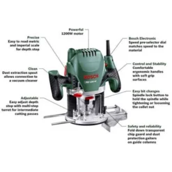 Bosch 1200W Plunge Router POF 1200 AE -Hozelock Shop bosch 1200w plunge router pof 1200 ae3165140451659 02t