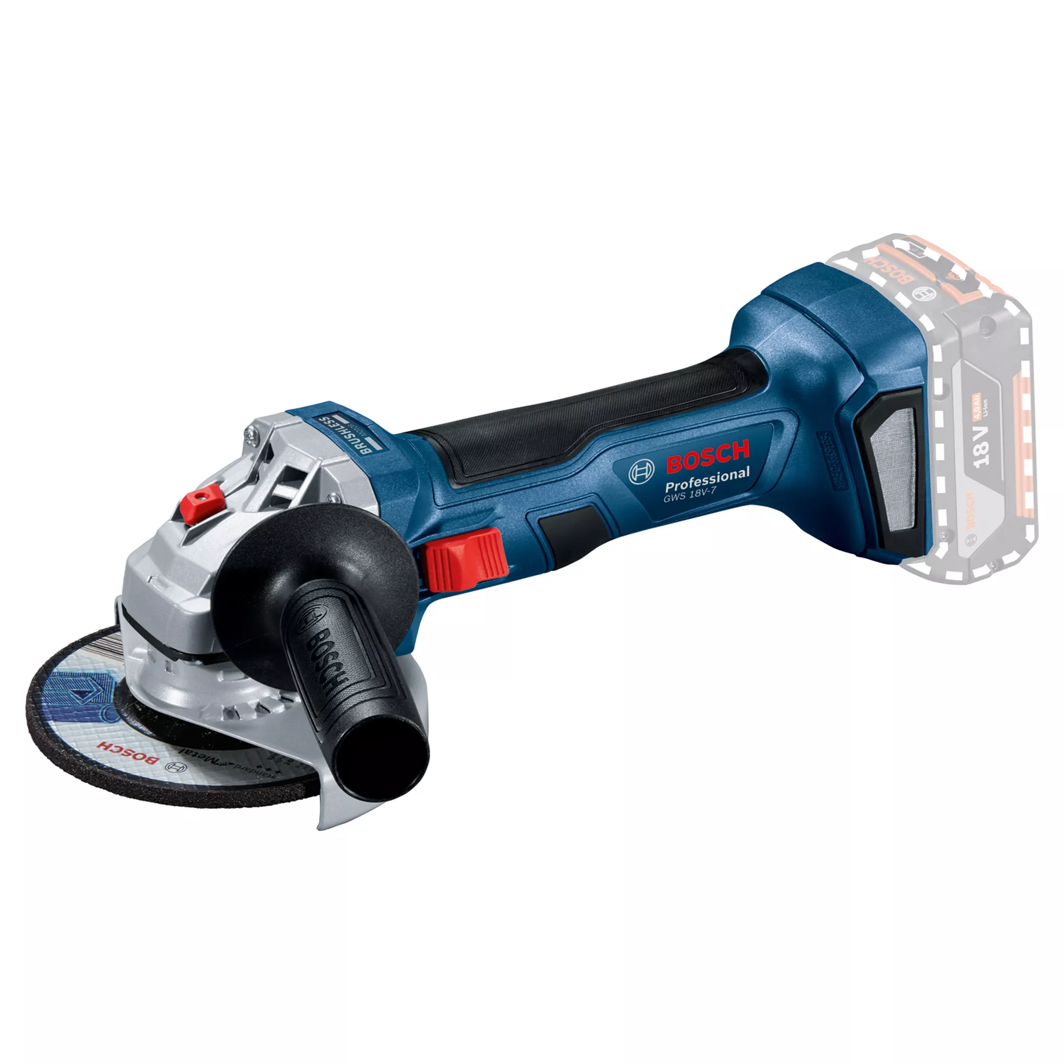 Bosch 18V Coolpack 115mm Cordless Angle Grinder GWS 18V 7 115MM - Bare Unit 3 Bosch 18V Coolpack 115mm Cordless Angle Grinder GWS 18V 7 115MM - Bare Unit
