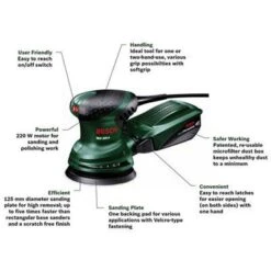 Bosch 220W Corded Random Orbit Sander PEX 220 A -Hozelock Shop bosch 220w corded random orbit sander pex 220 a3165140327886 02t