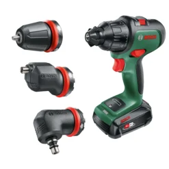 Bosch 3 Attachment 18V 1 X 2.5Ah Li-ion Cordless Combi Drill Advanced Impact 18