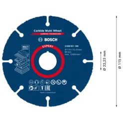 Bosch Expert Carbide Cutting Disc 115mm X 1mm X 22.23mm -Hozelock Shop bosch expert carbide cutting disc 115mm x 1mm x 22 23mm4059952567464 02c