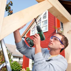 Bosch Power 4 All 18V 2 X 1.5Ah Li-ion Cordless Combi Drill & Impact Driver -Hozelock Shop bosch power 4 all 18v 2 x 1 5ah li ion cordless combi drill impact driver4053423229325 35c bq