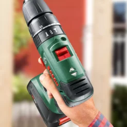 Bosch Power 4 All 18V 2 X 1.5Ah Li-ion Cordless Combi Drill & Impact Driver -Hozelock Shop bosch power 4 all 18v 2 x 1 5ah li ion cordless combi drill impact driver4053423229325 36c bq
