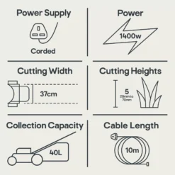 Bosch Rotak 370 ER Corded Rotary Lawnmower -Hozelock Shop bosch rotak 370 er corded rotary lawnmower3165140727709 01t EN bq