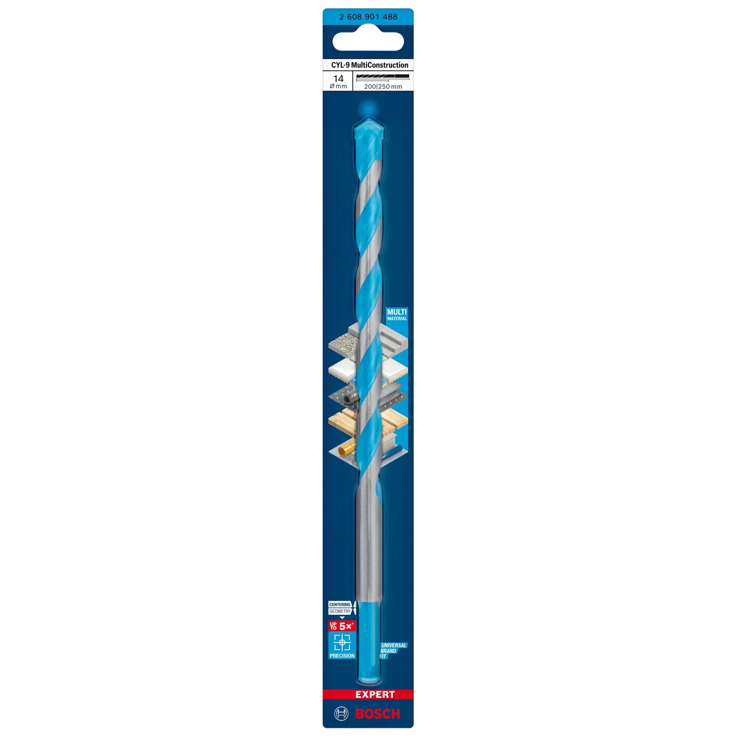 Bosch Straight Multi-purpose Drill Bit (Dia)14mm 6 Bosch Straight Multi-purpose Drill Bit (Dia)14mm - Image 4