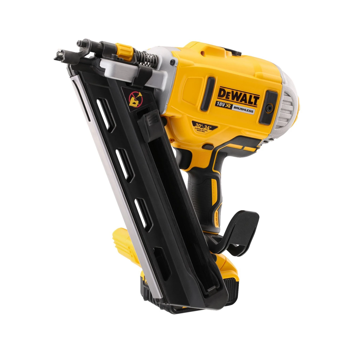 DeWalt 18V 90mm 2 X 5Ah Li-ion XR Cordless Angled Nailer DCN692P2-GB 3 DeWalt 18V 90mm 2 X 5Ah Li-ion XR Cordless Angled Nailer DCN692P2-GB