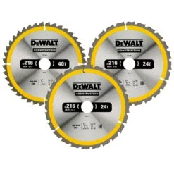 DeWalt Circular Saw Blade Set DT1962-QZ (Dia)216mm, Pack Of 3