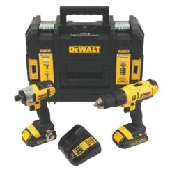 DeWalt XR 2 X 1.5Ah Li-ion Cordless Combi Drill & Impact Driver DCZ298S2T-BQGB