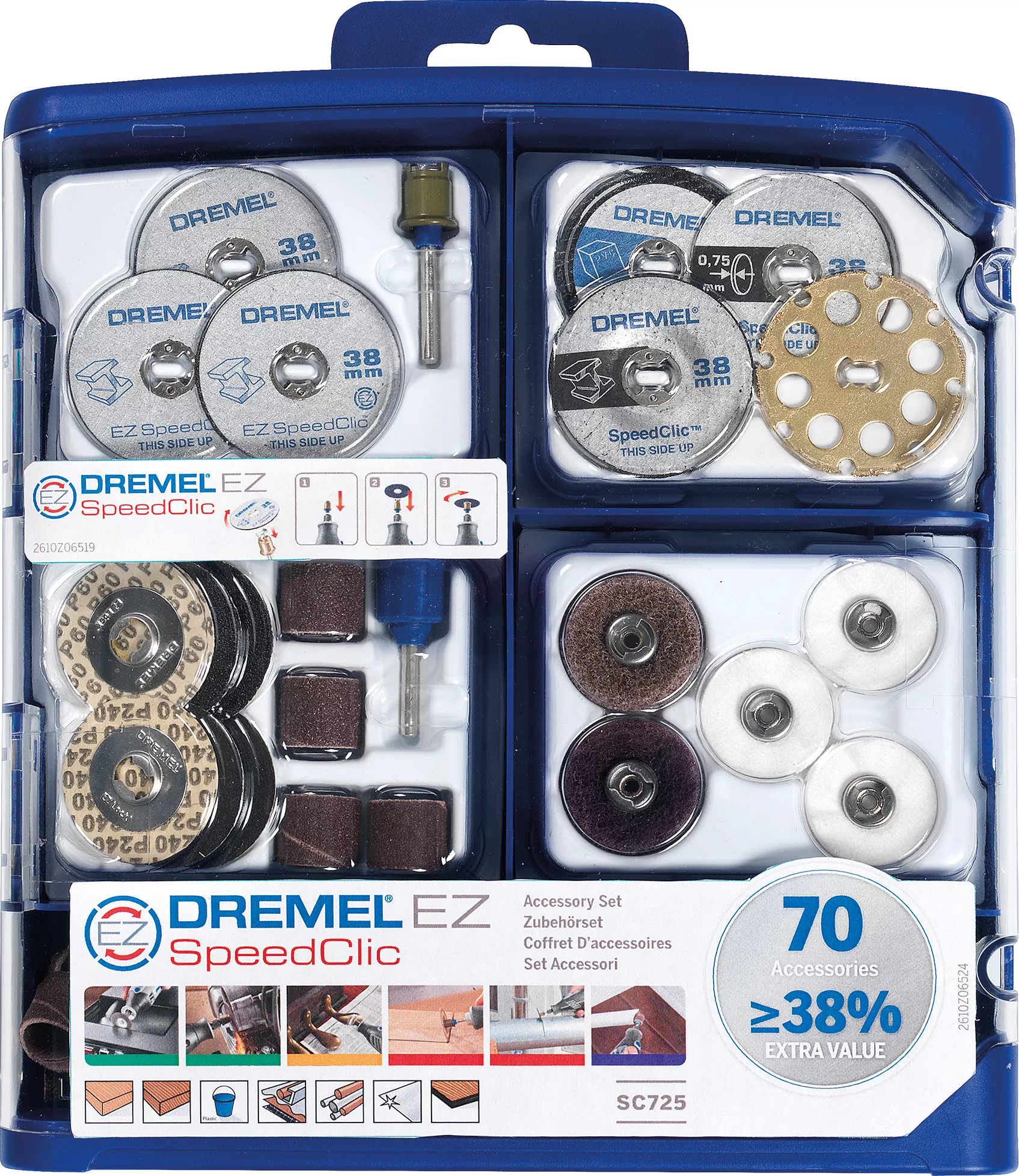 Dremel EZ SpeedClic 70 Piece Multi-tool Kit 4 Dremel EZ SpeedClic 70 Piece Multi-tool Kit - Image 2