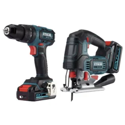 Erbauer 18V 4.0Ah Li-ion EXT Cordless 2 Piece Power Tool Kit ECD18-Li-2 EJS18-Li