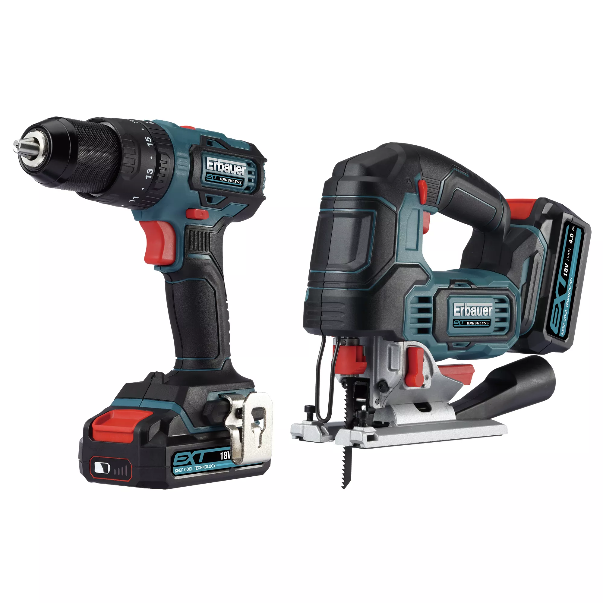 Erbauer 18V 4.0Ah Li-ion EXT Cordless 2 Piece Power Tool Kit ECD18-Li-2 EJS18-Li 3 Erbauer 18V 4.0Ah Li-ion EXT Cordless 2 Piece Power Tool Kit ECD18-Li-2 EJS18-Li