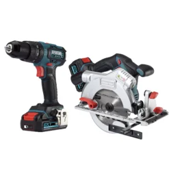 Erbauer 18V 5.0Ah Li-ion EXT Cordless 2 Piece Power Tool Kit ECD18-Li-2 ECS18-Li
