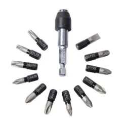 Erbauer Diamond Mixed Impact Screwdriver Bit (L)75mm, 13 Pieces