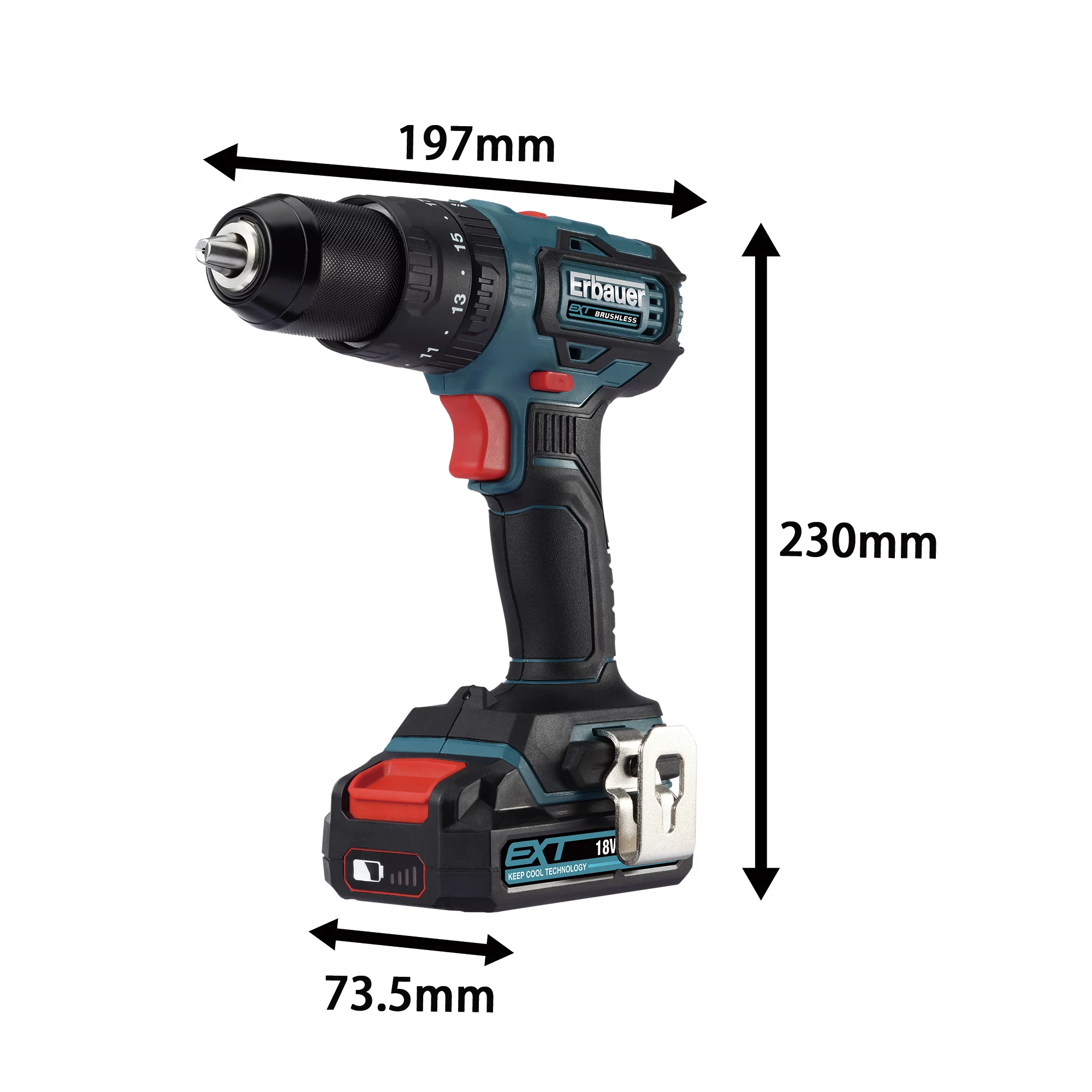 Erbauer EXT 18V 2 X 2Ah Li-ion Cordless Combi Drill & Impact Driver EID18-Li 7 Erbauer EXT 18V 2 X 2Ah Li-ion Cordless Combi Drill & Impact Driver EID18-Li - Image 5