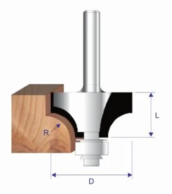 Erbauer ¼" Shank Rounding Over Cutter (Dia)31.75mm -Hozelock Shop erbauer shank rounding over cutter dia 31 75mm01021905 01t bq