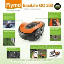 Flymo Easilife Go 250 Cordless Robotic Lawnmower -Hozelock Shop flymo easilife go 250 cordless robotic lawnmower7392930545144 01t bq