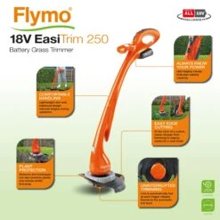 Flymo EasiTrim 250 18V 250mm Cordless Grass Trimmer 23 Flymo EasiTrim 250 18V 250mm Cordless Grass Trimmer -Hozelock Shop flymo easitrim 250 18v 250mm cordless grass trimmer7392930760943 01t bq