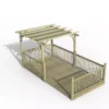 Forest Garden Grey Pergola & Decking Kit, X4 Post X5 Balustrade (H) 2.5m X (W) 5.2m - Canopy Included -Hozelock Shop forest garden grey pergola decking kit x4 post x5 balustrade h 2 5m x w 5 2m canopy included5013053192733 01c