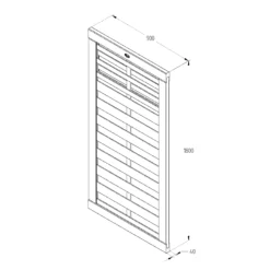 Forest Garden Kyoto Wood Slatted Gate, (H)1.8m (W)0.9m -Hozelock Shop forest garden kyoto wood slatted gate h 1 8m w 0 9m5013053145944 04t bq