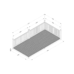 Forest Garden Softwood Decking Kit,, X5 Post X3 Balustrade (L) 1.31m X (W) 4.91m 5 Forest Garden Softwood Decking Kit,, X5 Post X3 Balustrade (L) 1.31m X (W) 4.91m -Hozelock Shop forest garden softwood decking kit x5 post x3 balustrade l 1 31m x w 4 91m5013053192412 01t