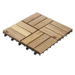GoodHome Lempa Brown Acacia Clippable Deck Tile (L)0.3m (W)300mm (T)24mm, Pack Of 4 -Hozelock Shop goodhome lempa brown acacia clippable deck tile l 0 3m w 300mm t 24mm pack of 45059340066035 01c bq