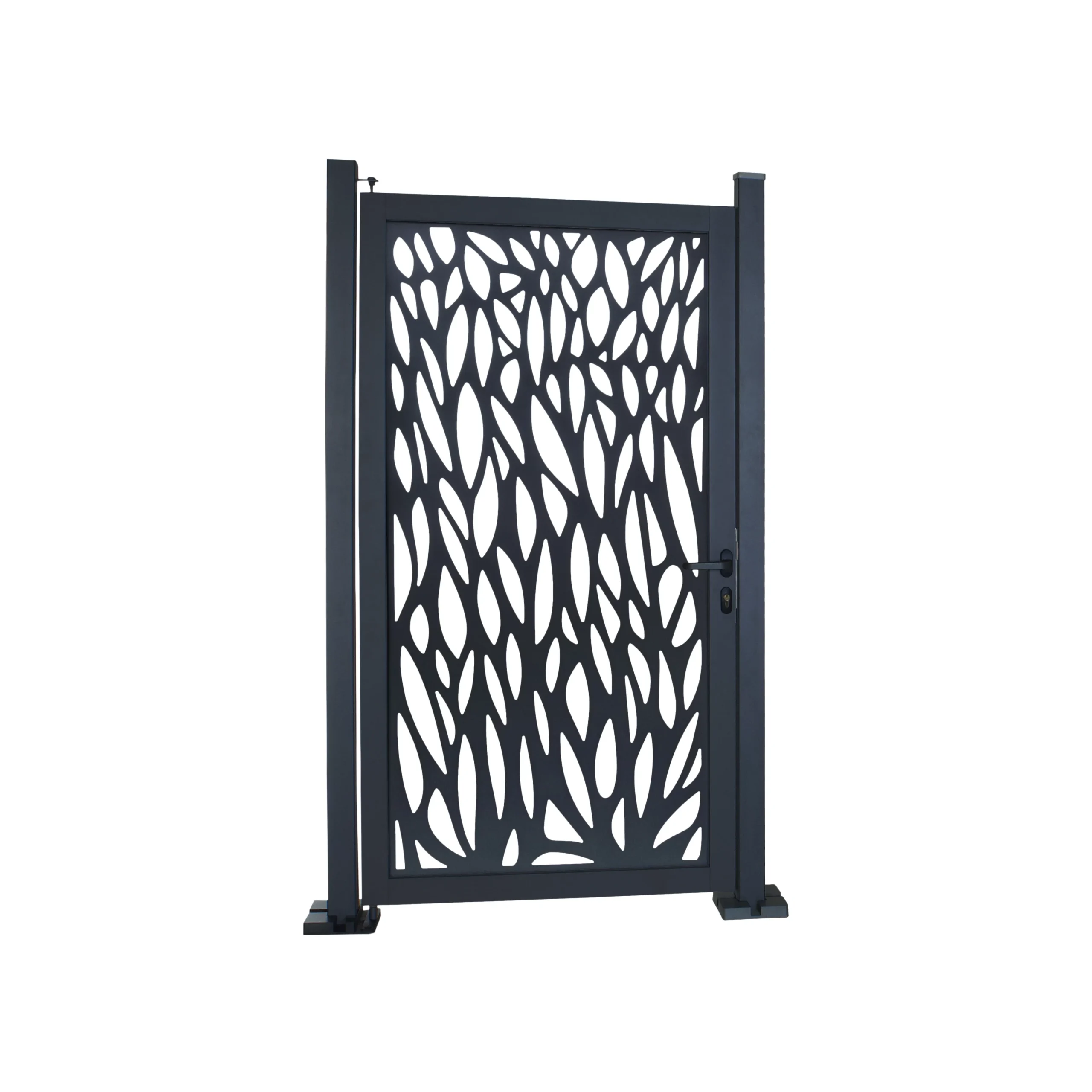 GoodHome Neva Aluminium Leaf Gate, (H)1.7m (W)0.93m 3 GoodHome Neva Aluminium Leaf Gate, (H)1.7m (W)0.93m