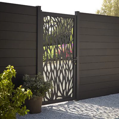 GoodHome Neva Aluminium Leaf Gate, (H)1.7m (W)0.93m 4 GoodHome Neva Aluminium Leaf Gate, (H)1.7m (W)0.93m - Image 2