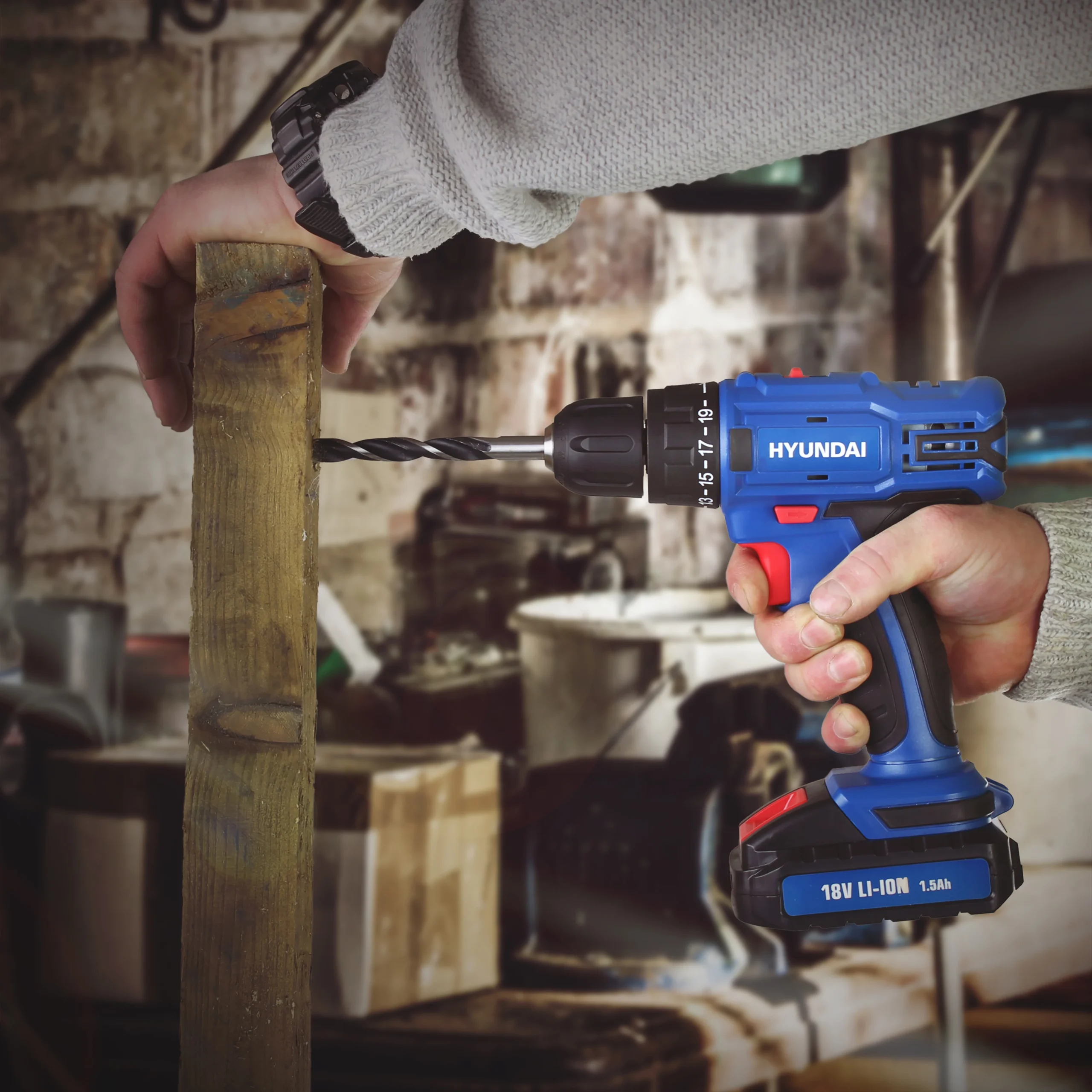 Hyundai 18V 1 X 1.5Ah Li-ion Cordless Drill Driver HY2175 8 Hyundai 18V 1 X 1.5Ah Li-ion Cordless Drill Driver HY2175 - Image 6