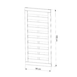 Klikstrom Tiama Pine Horizontal Slats Gate, (H)1.8m (W)0.9m -Hozelock Shop klikstrom tiama pine horizontal slats gate h 1 8m w 0 9m5059340668833 01t