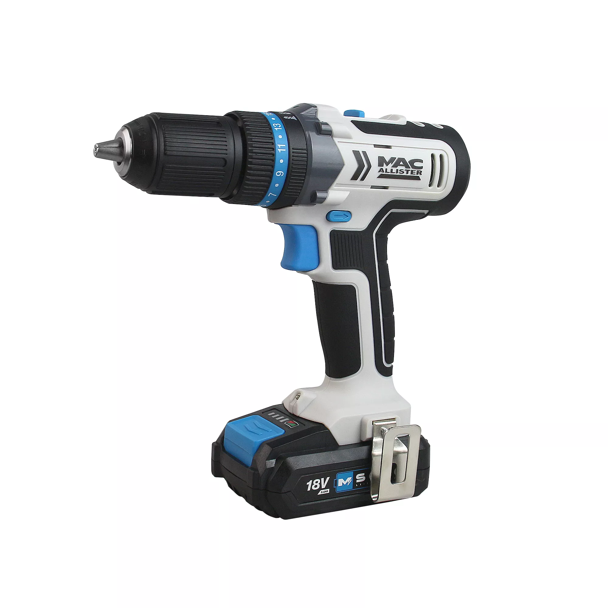 Mac Allister Solo 18V 1 X 2.0Ah Li-ion Brushed Cordless Combi Drill MCD18-Li-2 3 Mac Allister Solo 18V 1 X 2.0Ah Li-ion Brushed Cordless Combi Drill MCD18-Li-2