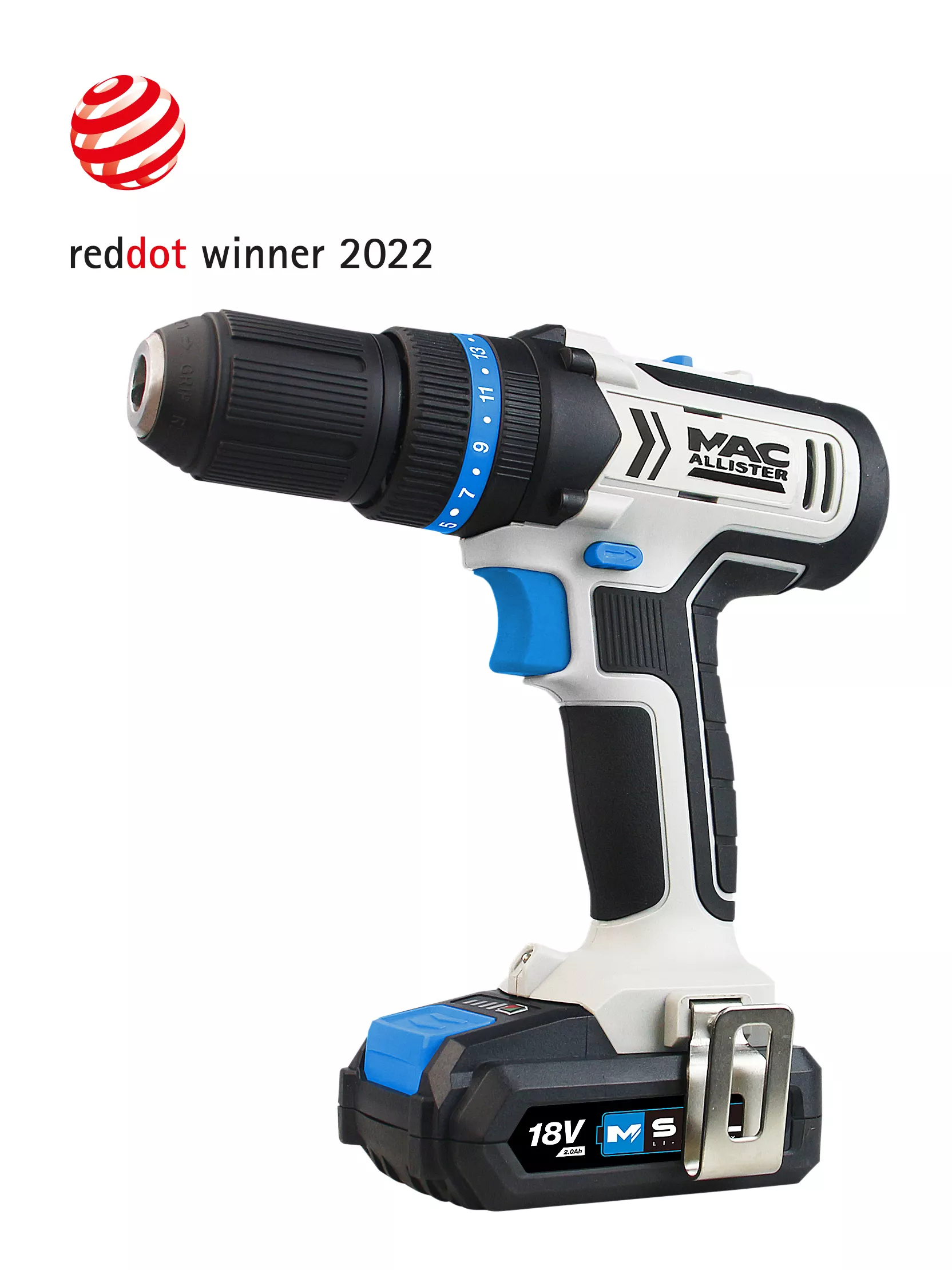 Mac Allister Solo 18V 2 X 2.0Ah Li-ion Brushed Cordless Combi Drill MCD18-Li-2 5 Mac Allister Solo 18V 2 X 2.0Ah Li-ion Brushed Cordless Combi Drill MCD18-Li-2 - Image 3