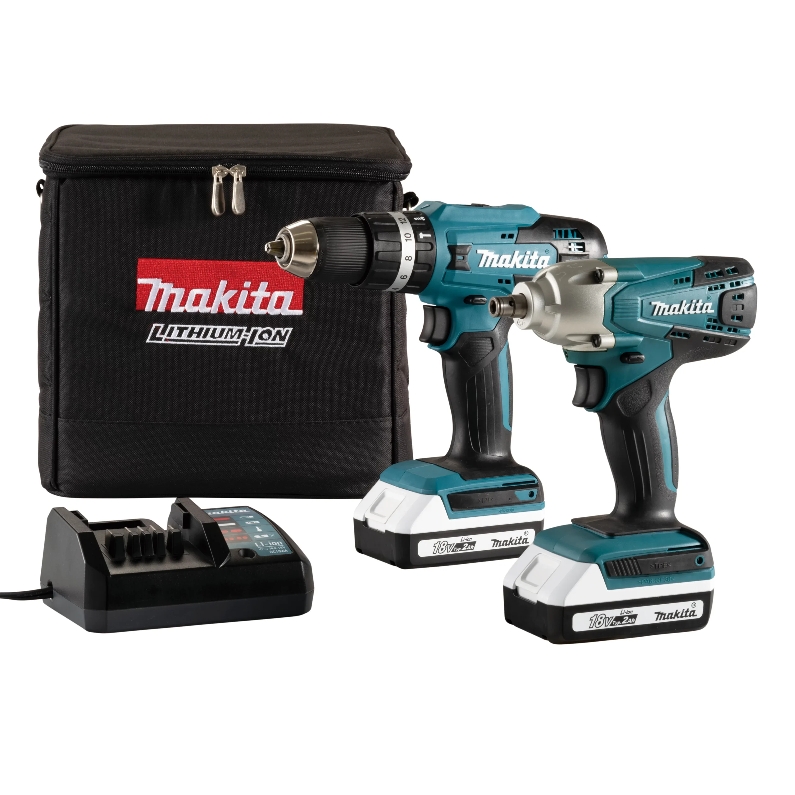 Makita 18V 2 X 2.0Ah Li-ion Cordless Combi Drill & Impact Driver DK18922AX2 3 Makita 18V 2 X 2.0Ah Li-ion Cordless Combi Drill & Impact Driver DK18922AX2