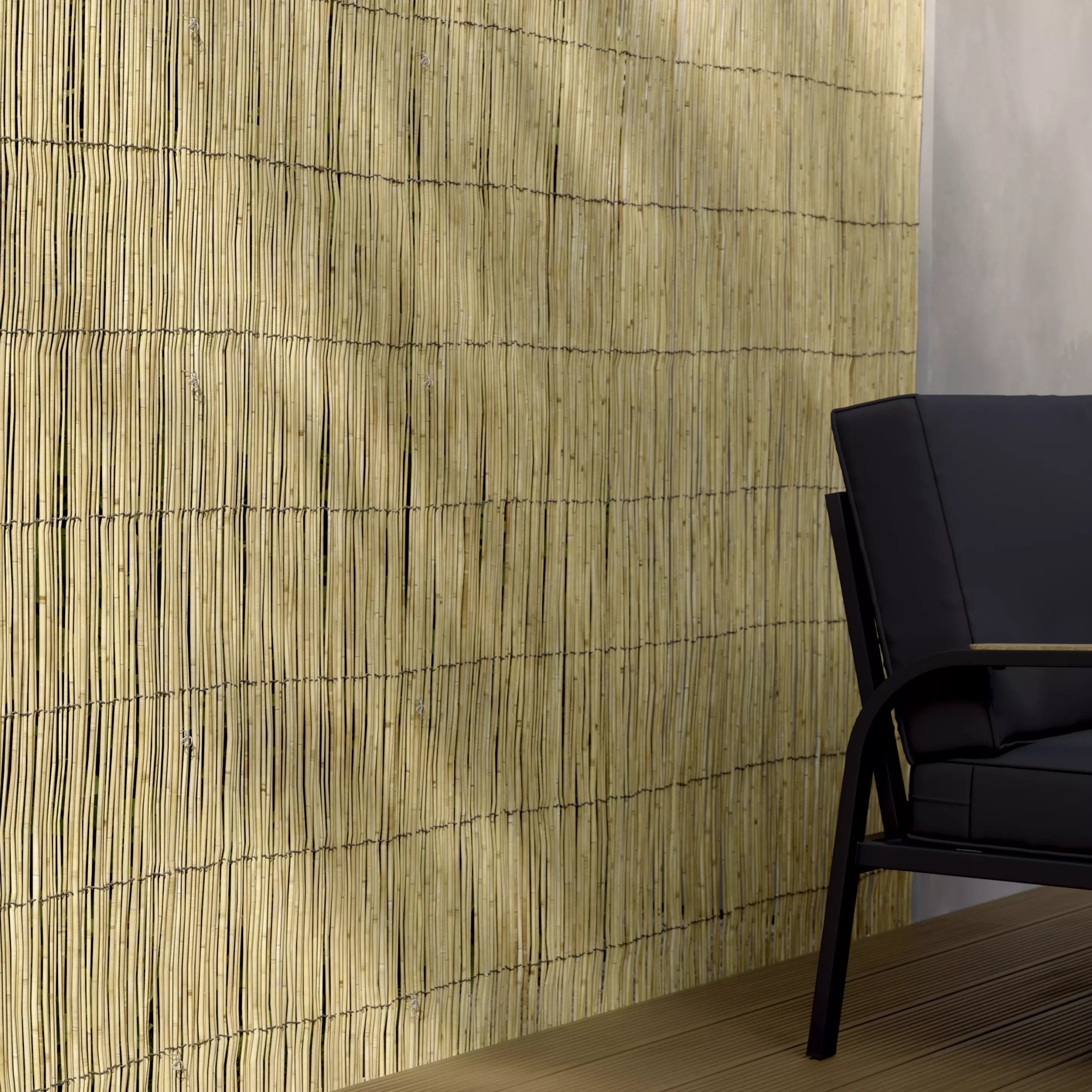 Natural Reed Garden Screen (H)1m (W)3m 8 Natural Reed Garden Screen (H)1m (W)3m - Image 6