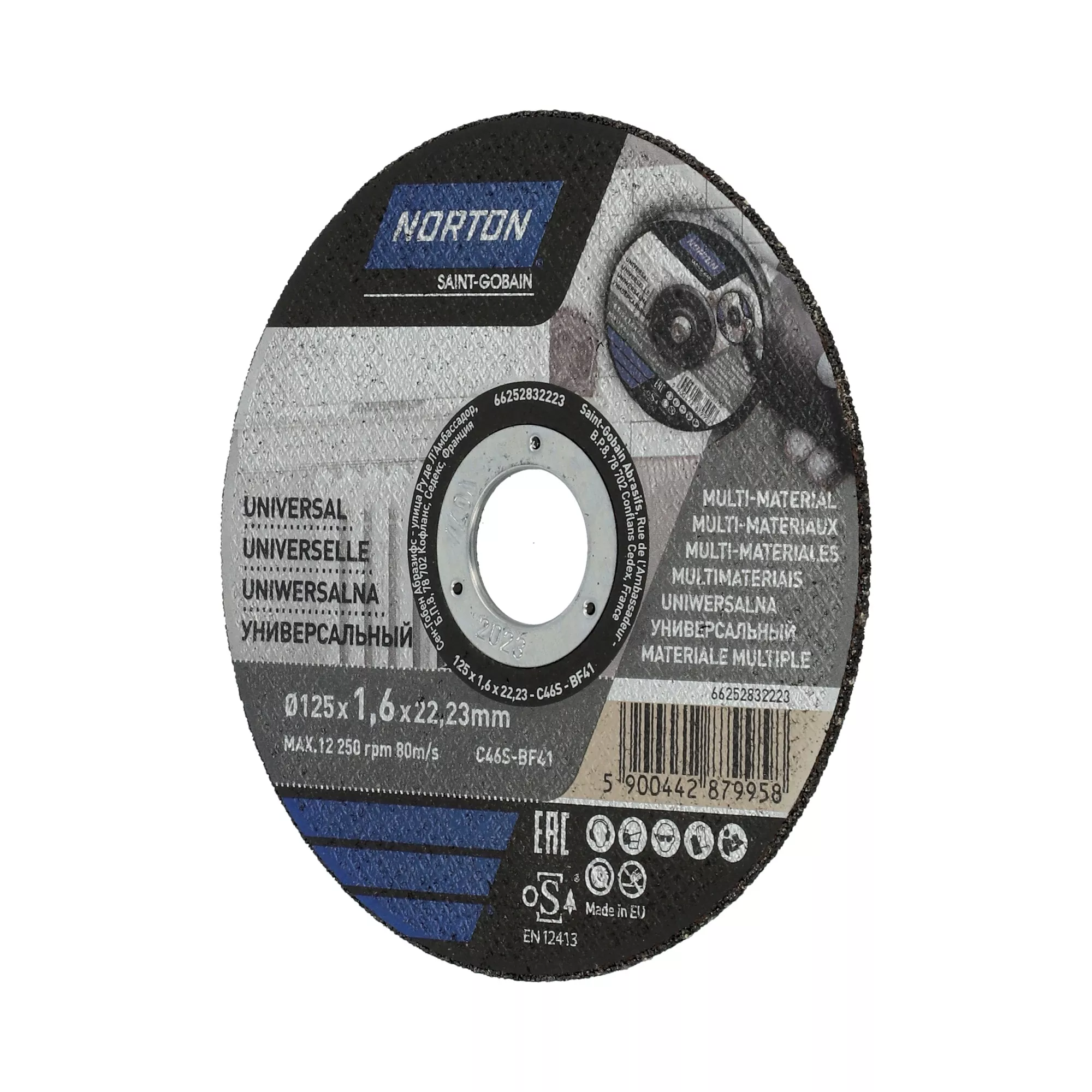 Norton Multi Cut Cutting Disc Set 125mm X 1.6mm X 22.23mm, Pack Of 5 4 Norton Multi Cut Cutting Disc Set 125mm X 1.6mm X 22.23mm, Pack Of 5 - Image 2