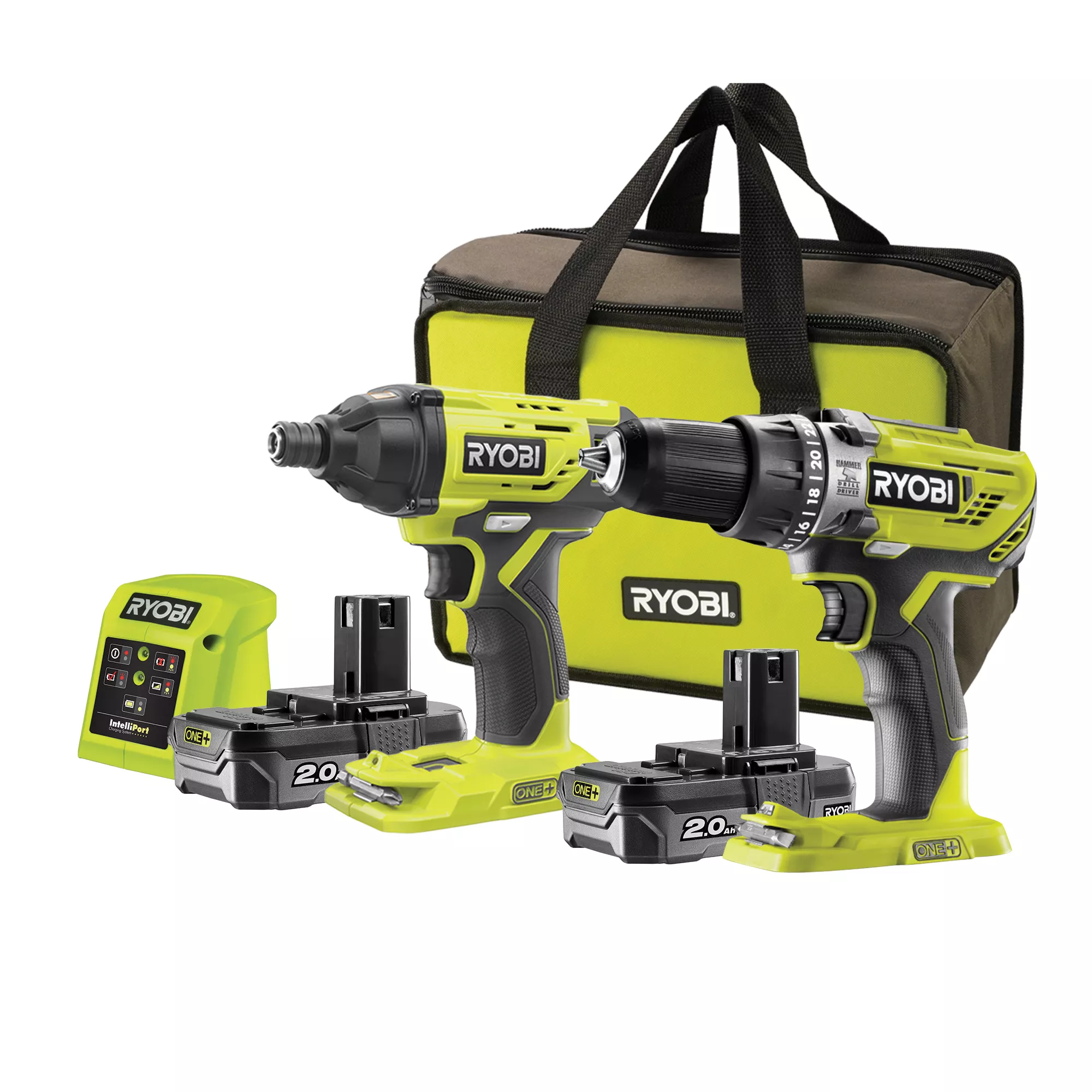 Ryobi ONE+ 2 X 2Ah Li-ion Cordless Combi Drill & Impact Driver R18ID2PPD-220S 4 Ryobi ONE+ 2 X 2Ah Li-ion Cordless Combi Drill & Impact Driver R18ID2PPD-220S - Image 2