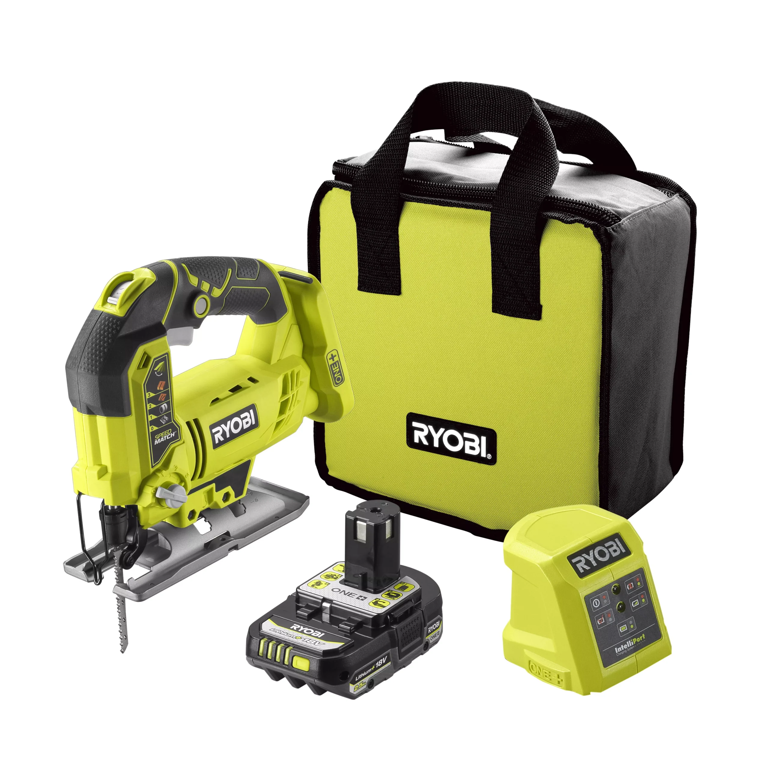 Ryobi One Plus 2.5Ah Li-ion One+ 18V Cordless Jigsaw R18JS-1C25SK 3 Ryobi One Plus 2.5Ah Li-ion One+ 18V Cordless Jigsaw R18JS-1C25SK