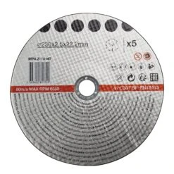Stone Cutting Disc 230mm X 2.5mm X 22.2mm, Pack Of 5